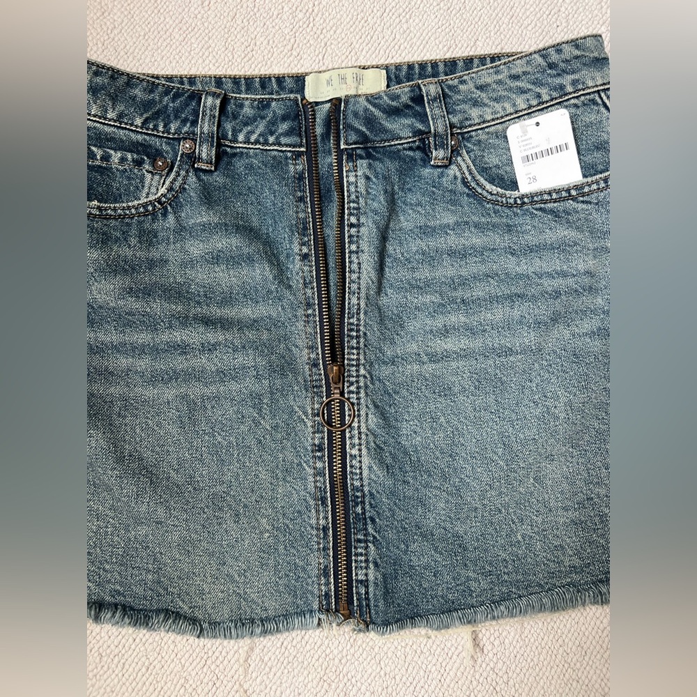 Free People Blue Denim Mini Skirt 🦋| Size: 28 - Picture 4 of 15